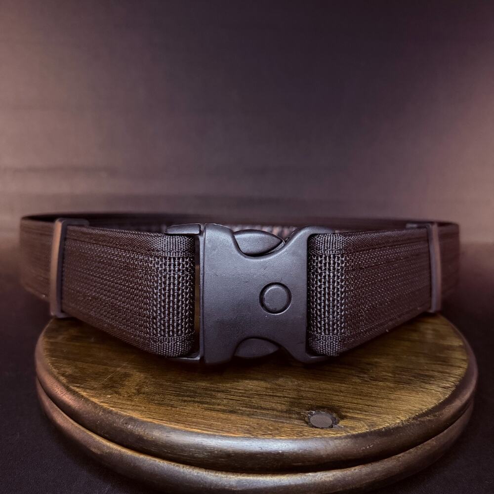 Uncle Mikes Duty Belt Size XL 44"-48" Hook Lined Black Nylon 2.25" Wide